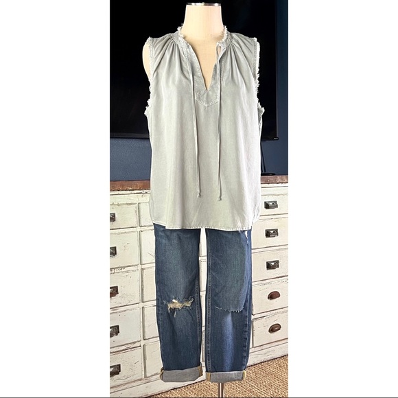 Anthropologie Cloth & Stone Flutter Sleeve Tank Top M - Picture 6 of 13